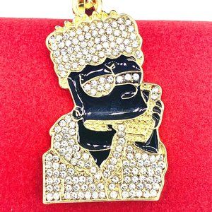 Iced Bart Simpson Pendant